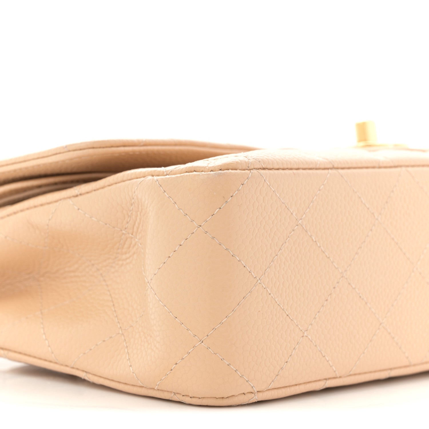 Chanel Caviar Quilted Medium Double Flap Beige 9 of 10