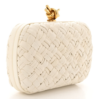 Bottega Veneta Foulard Intrecciato Minaudiere Knot Clutch Bone 3 of 9