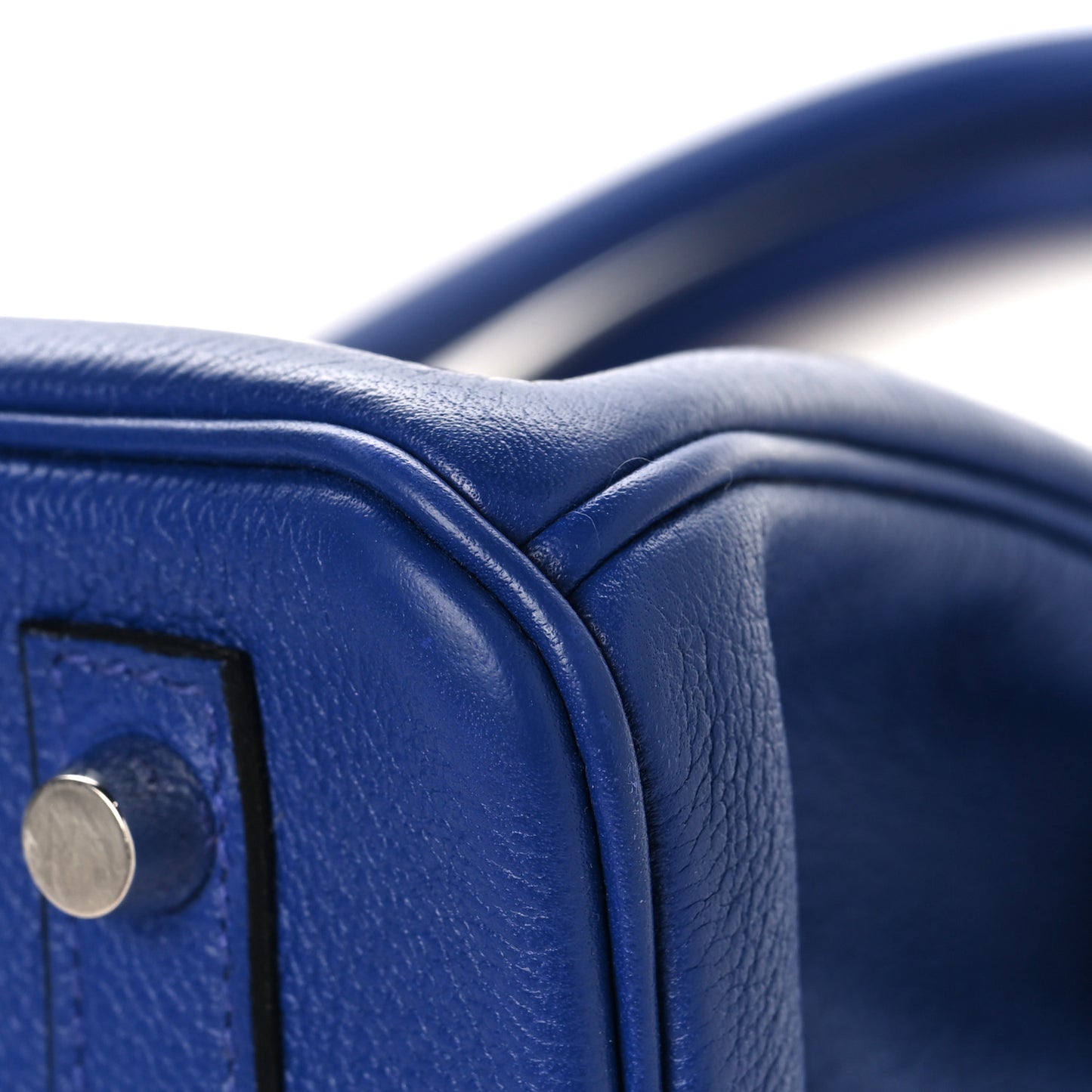 Taurillon Novillo Horseshoe Birkin 30 Bleu Brighton