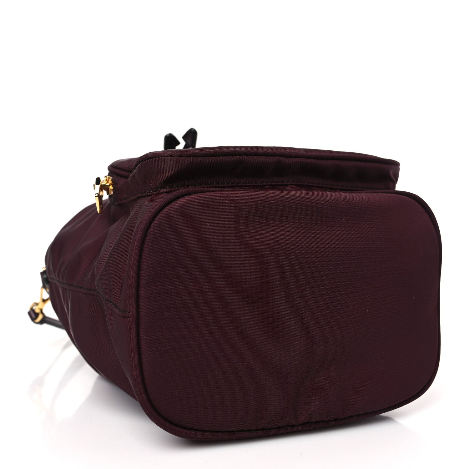 Prada Re-Nylon Saffiano Duet Bucket Crossbody Bag Bordeaux 4 of 9