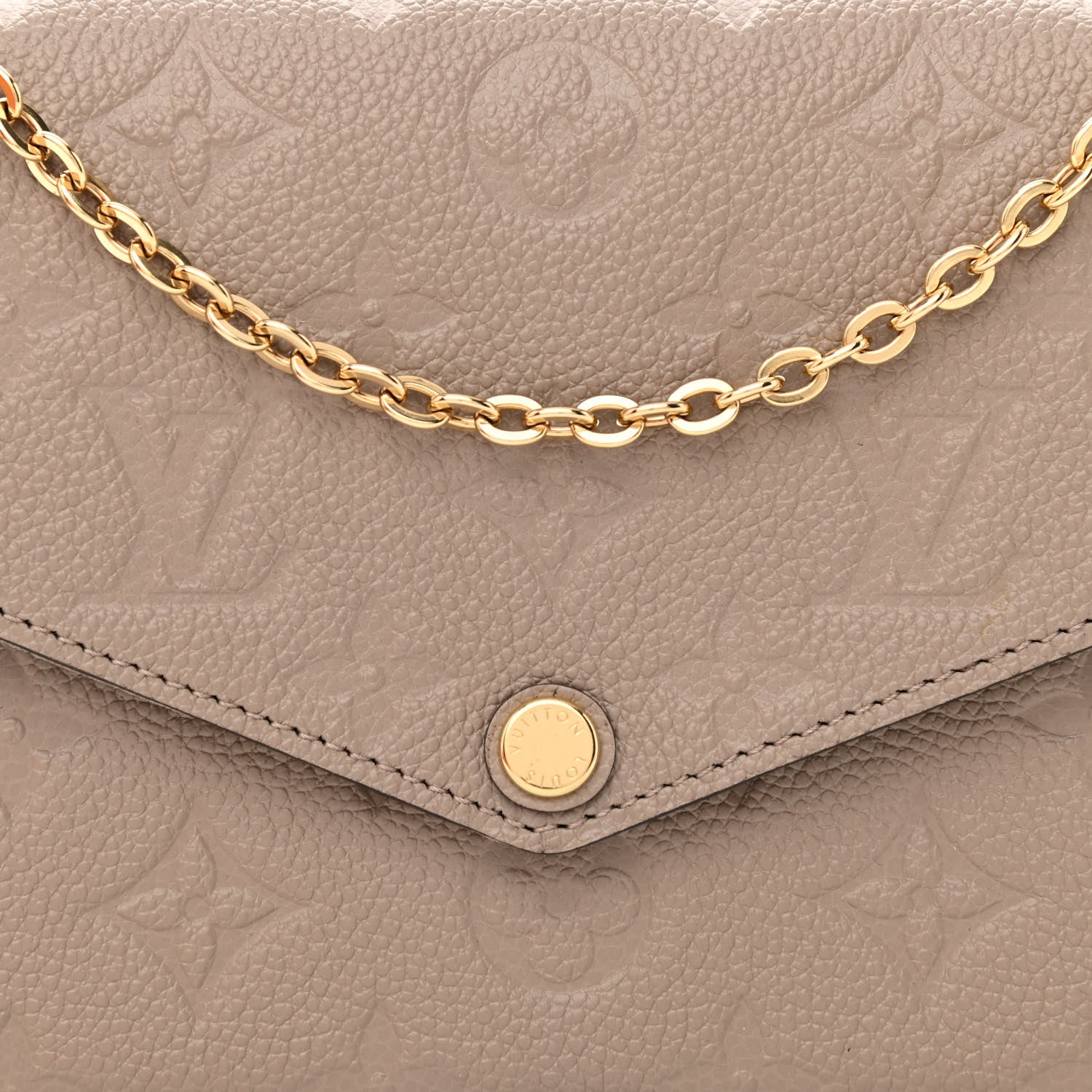 Louis Vuitton Empreinte Pochette Felicie Chain Wallet Tourterelle 10 of 13