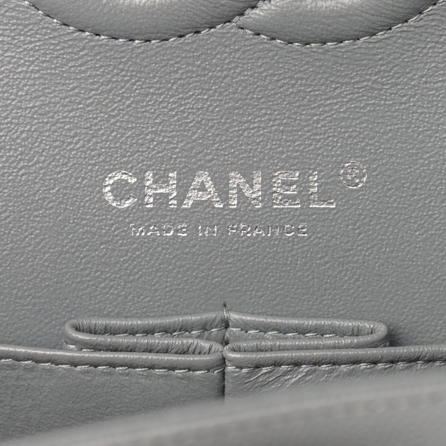 Chanel Caviar Quilted Medium Double Flap Grey 6 of 13