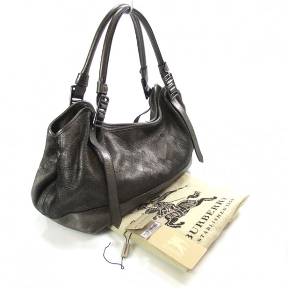 Leather Shimmer Check Lawson Bag