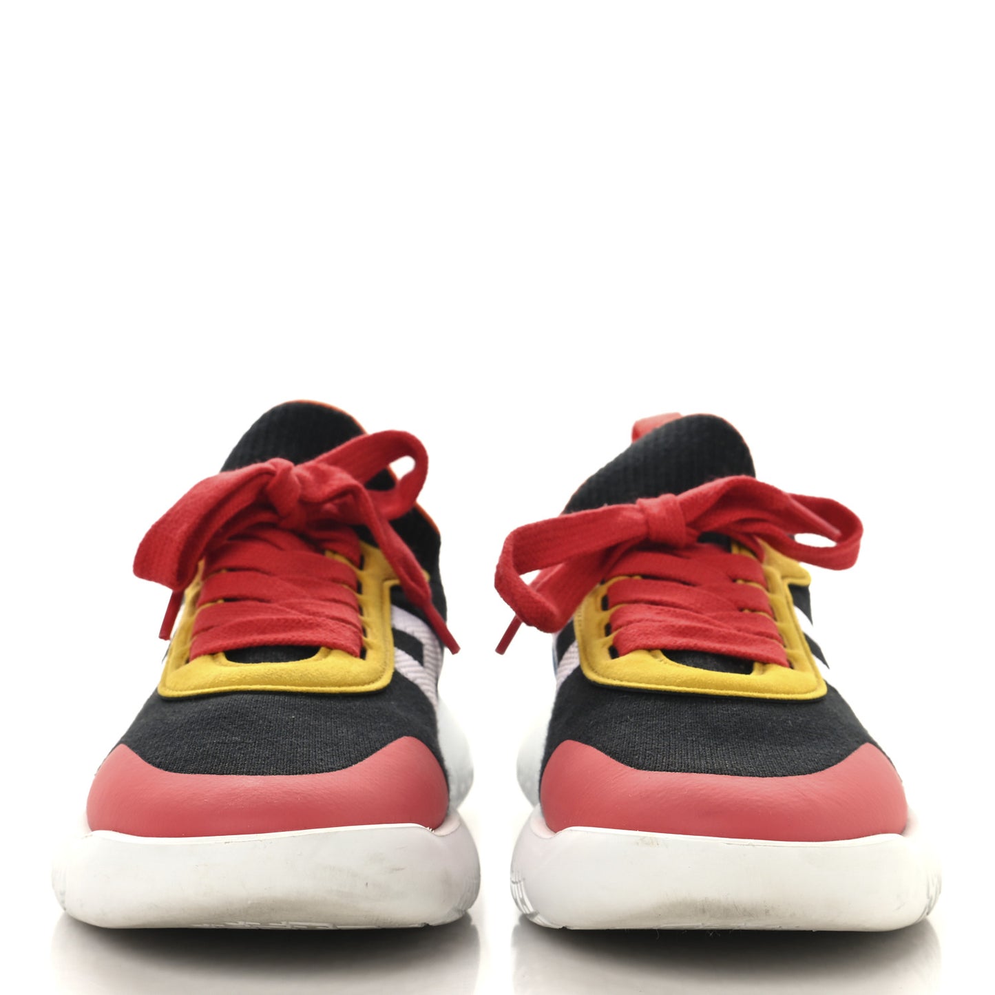 Knit Suede Goatskin Womens Crew Sneakers 37.5 Multicolor