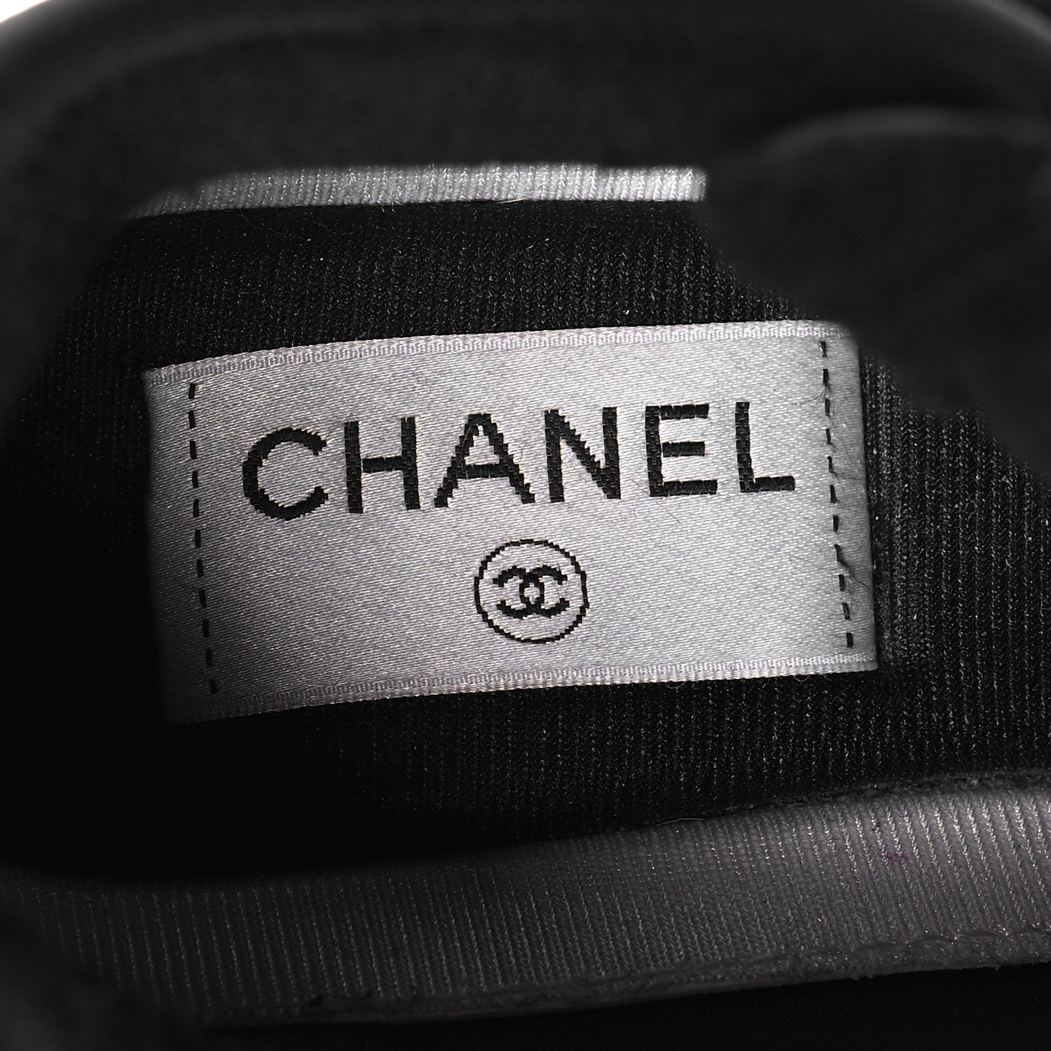 Chanel Fabric Calfskin Suede CC Sneakers 37 Black 8 of 9