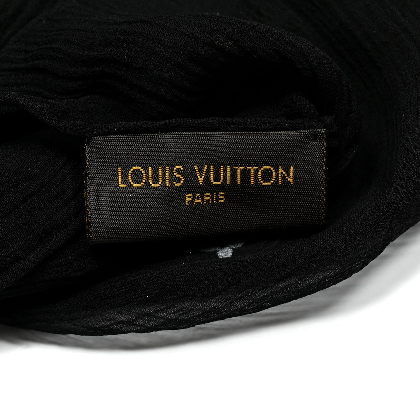Silk Sheer Monogram Scarf Black