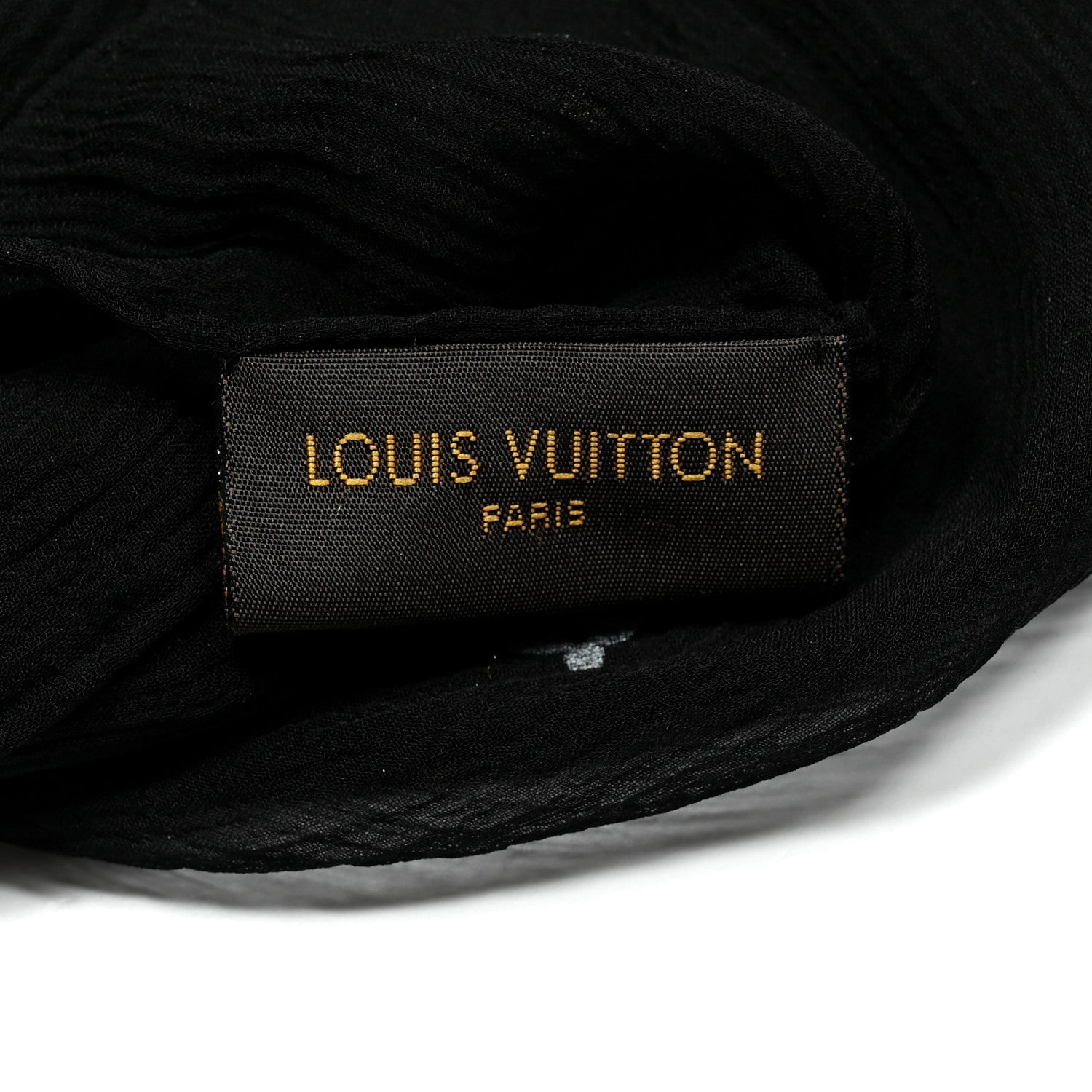 Louis Vuitton Silk Sheer Monogram Scarf Black 5 of 5