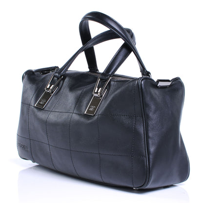 Chanel Leather Square Stitched Handbag Black 3 of 7