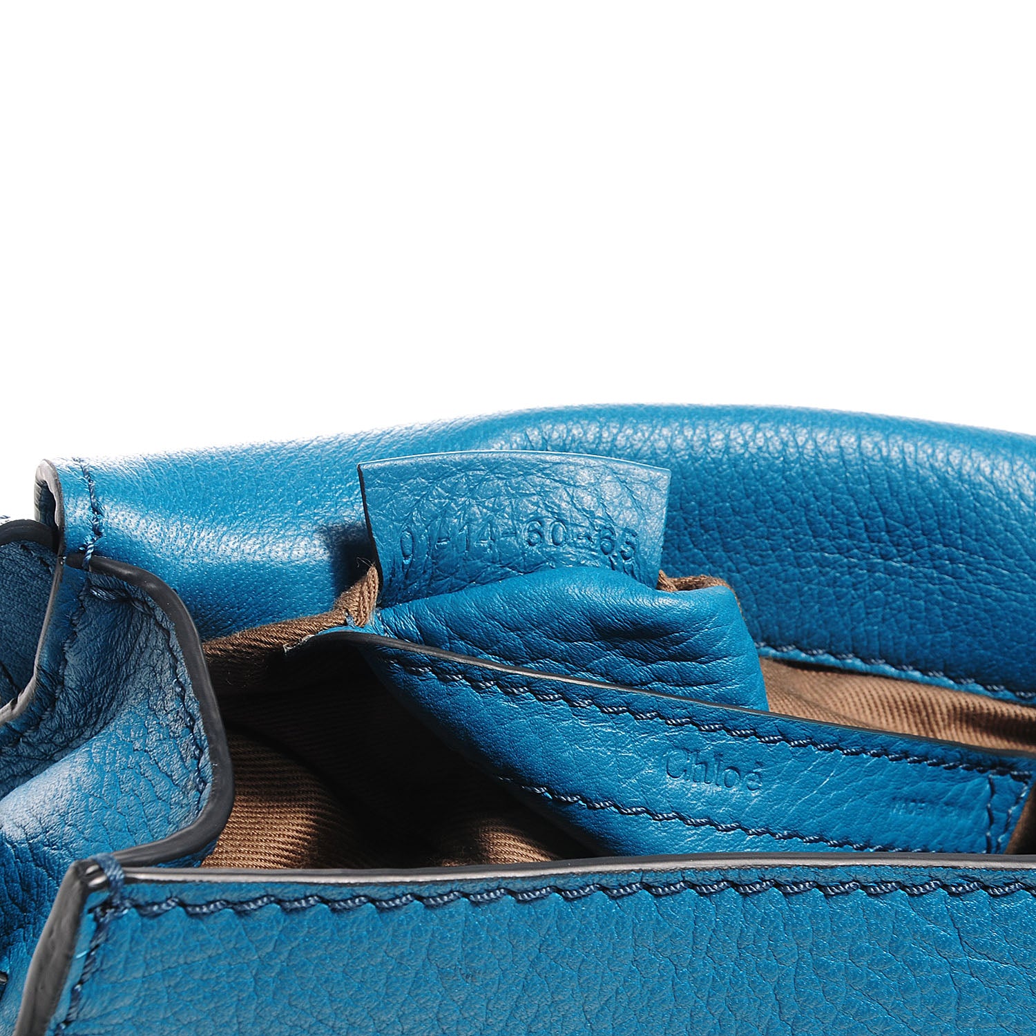 Chloe Calfskin Mini Marcie Round Crossbody Bag Laguna Blue 9 of 10