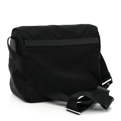 Prada Tessuto Nylon Saffiano Vela Messenger Bag Black 2 of 9