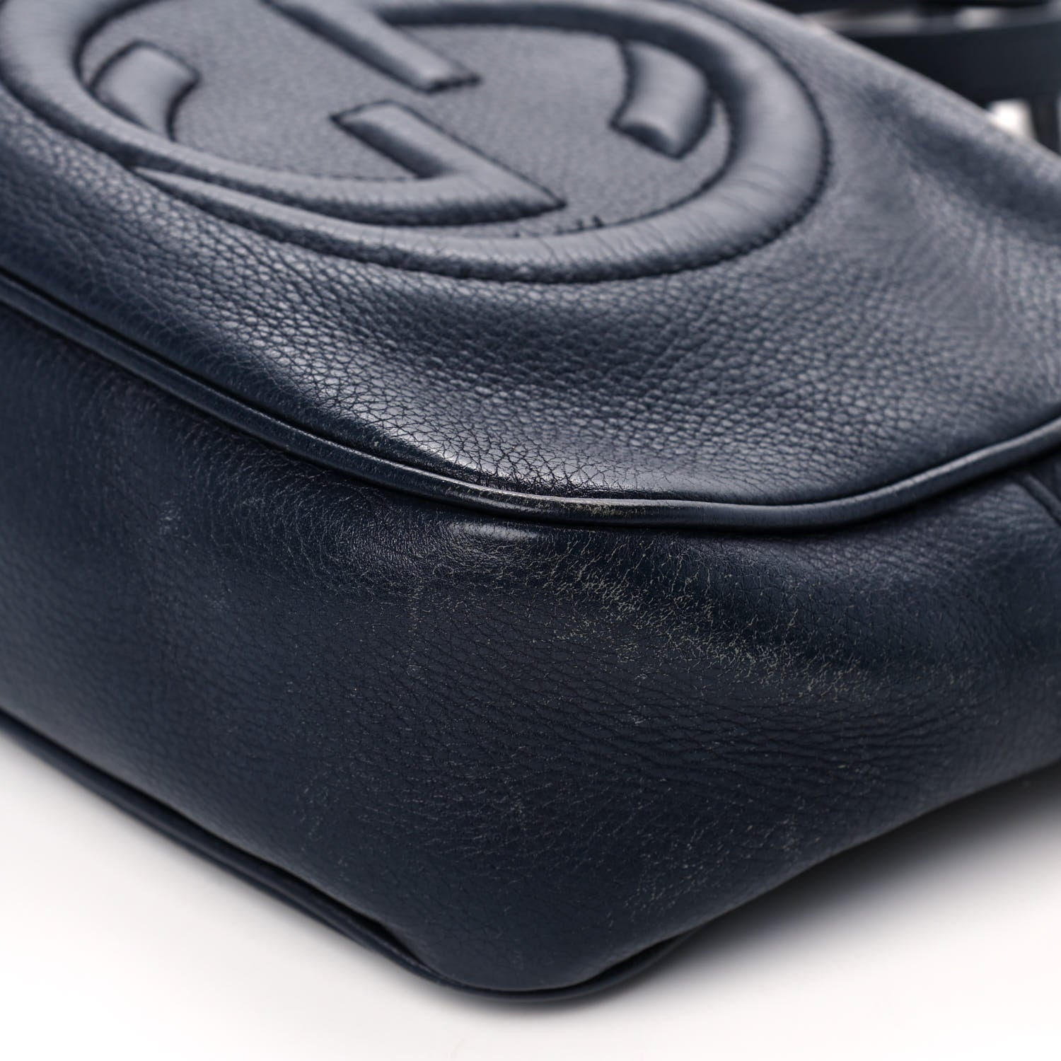 Gucci Pebbled Calfskin Small Soho Disco Bag Blue 11 of 13