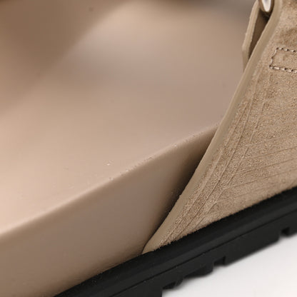 Hermes Suede Goatskin Chaine d'Ancre Womens Chypre Sandals 37 Beige Sable 10 of 11
