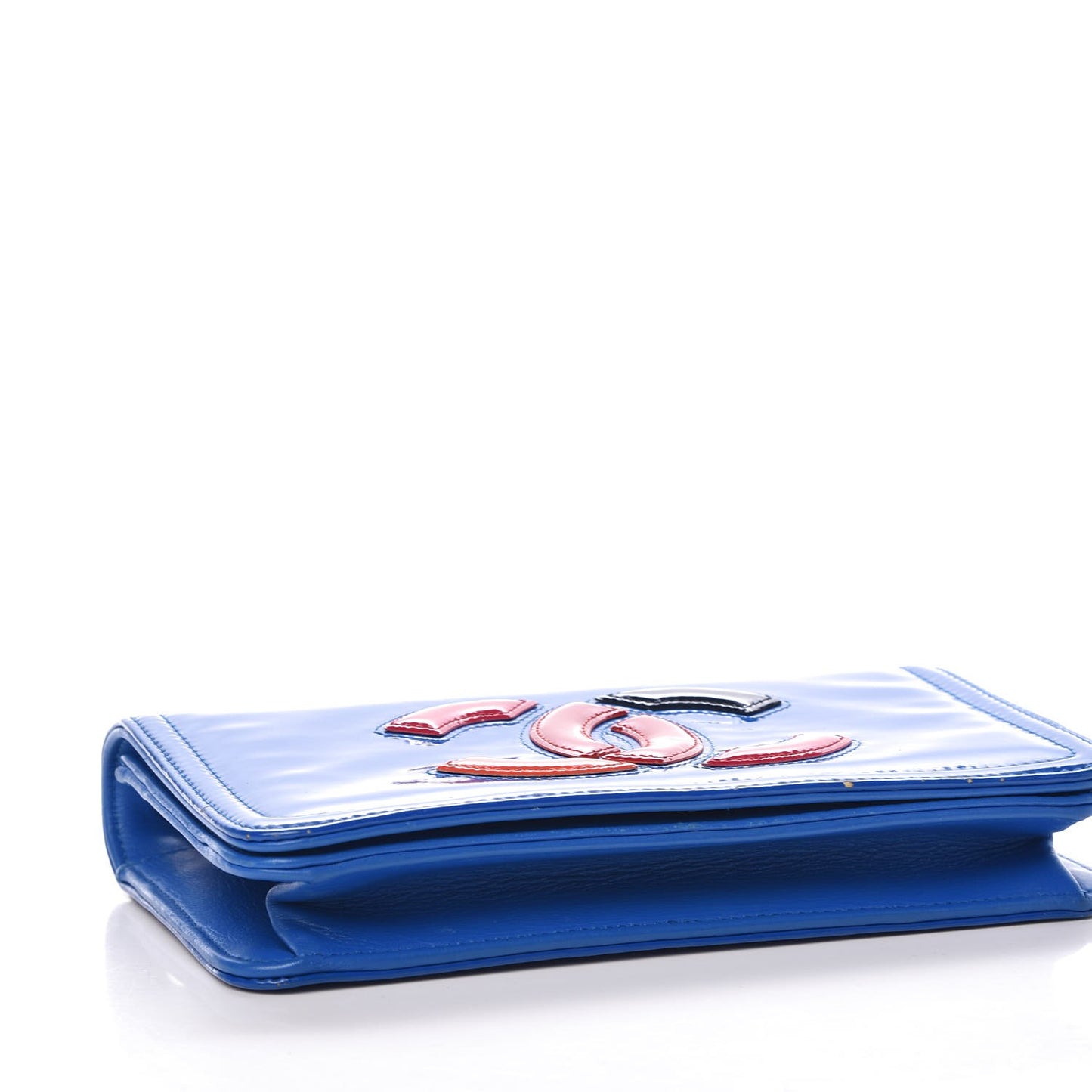 Vinyl Small Lipstick Flap Blue