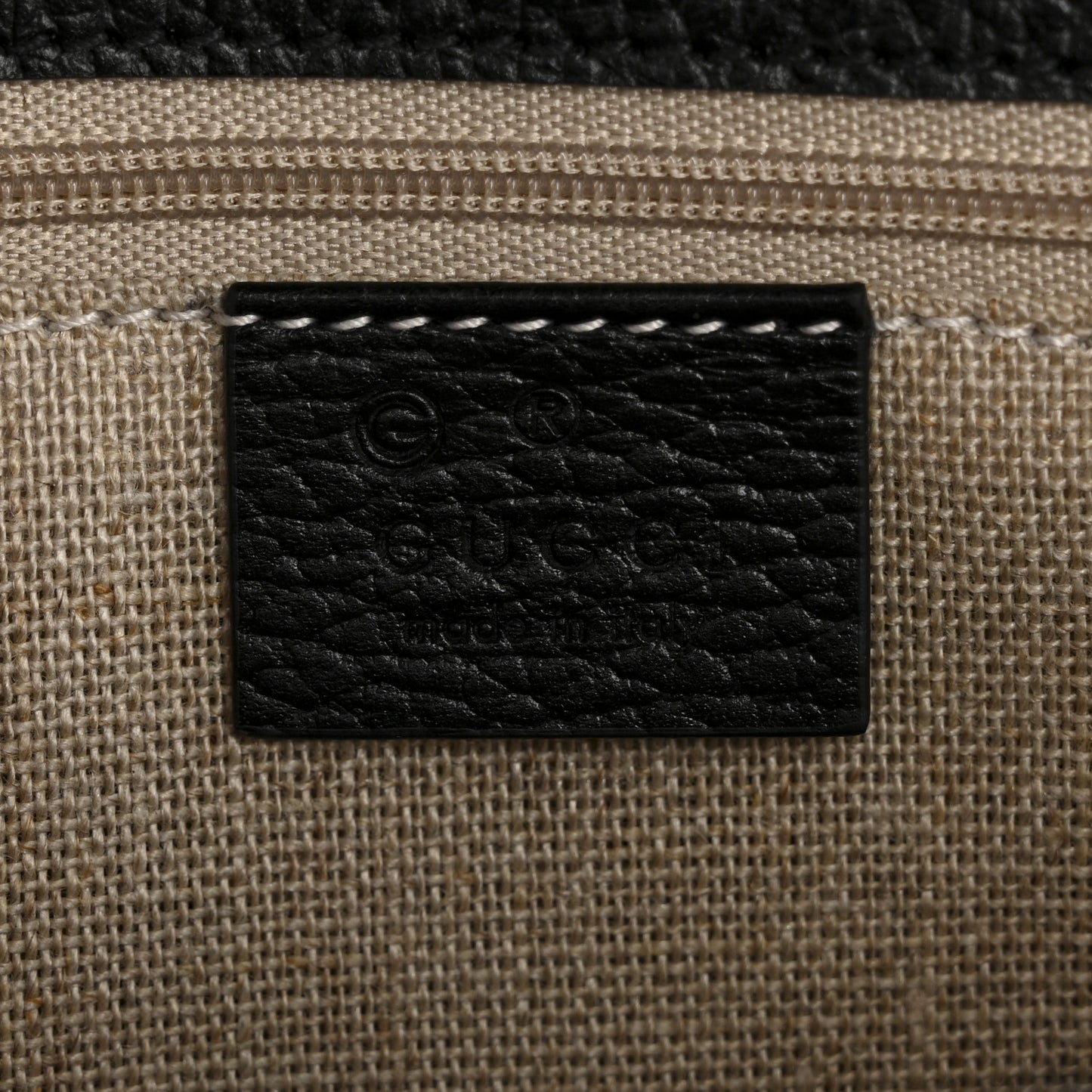 Dollar Calfskin Interlocking G Shoulder Bag Black