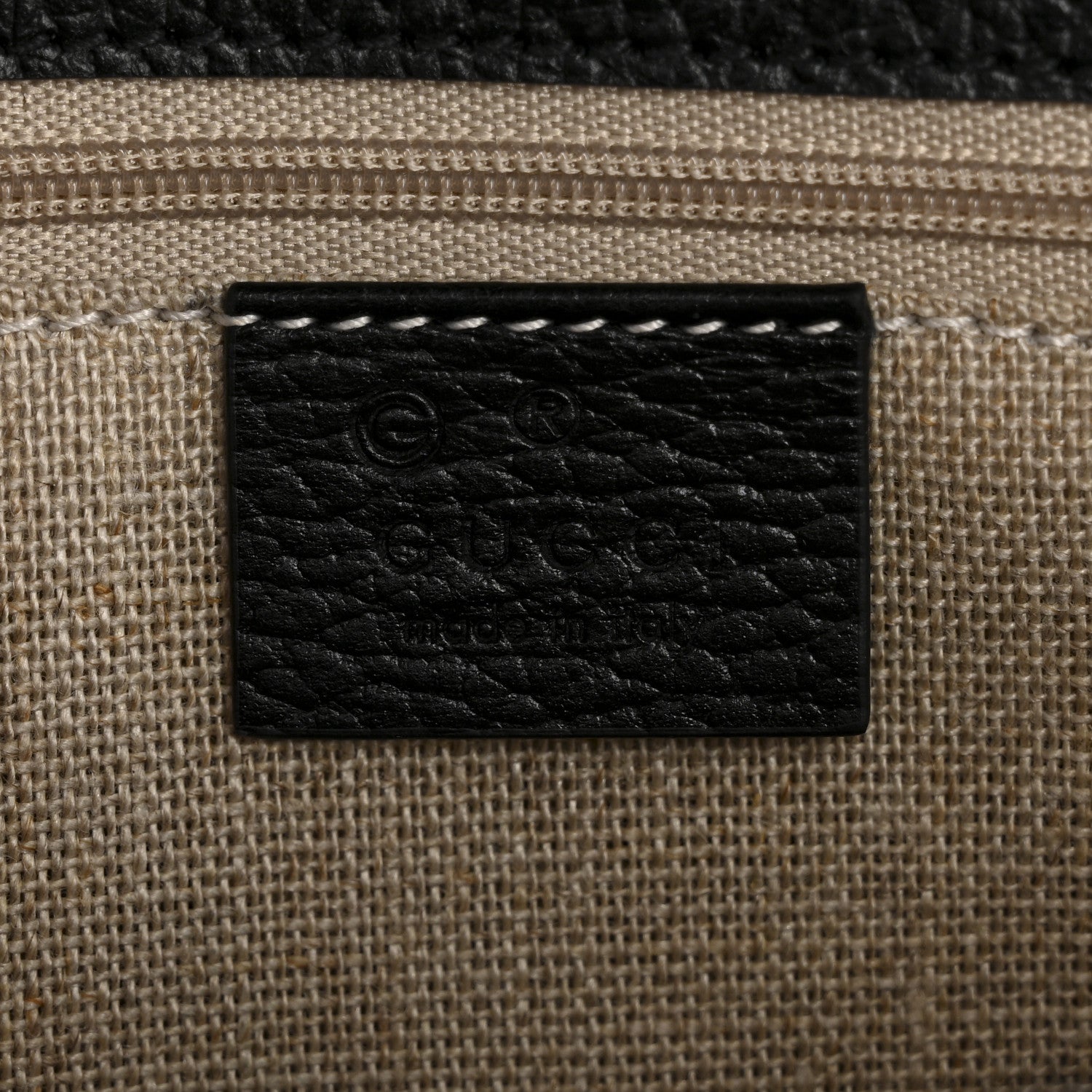 Gucci Dollar Calfskin Interlocking G Shoulder Bag Black 6 of 12