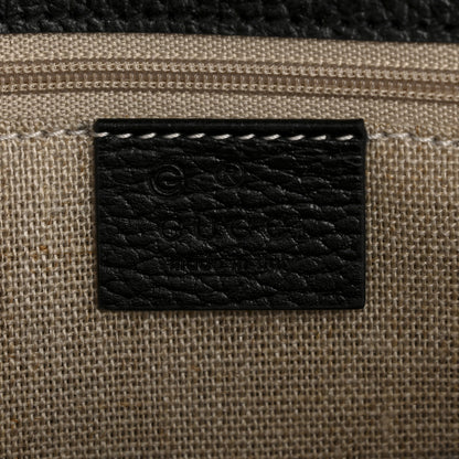 Gucci Dollar Calfskin Interlocking G Shoulder Bag Black 6 of 12
