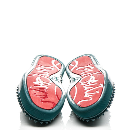 Christian Louboutin Suede Spikes Roller Boat Mens Flats 41 Lagune 5 of 8