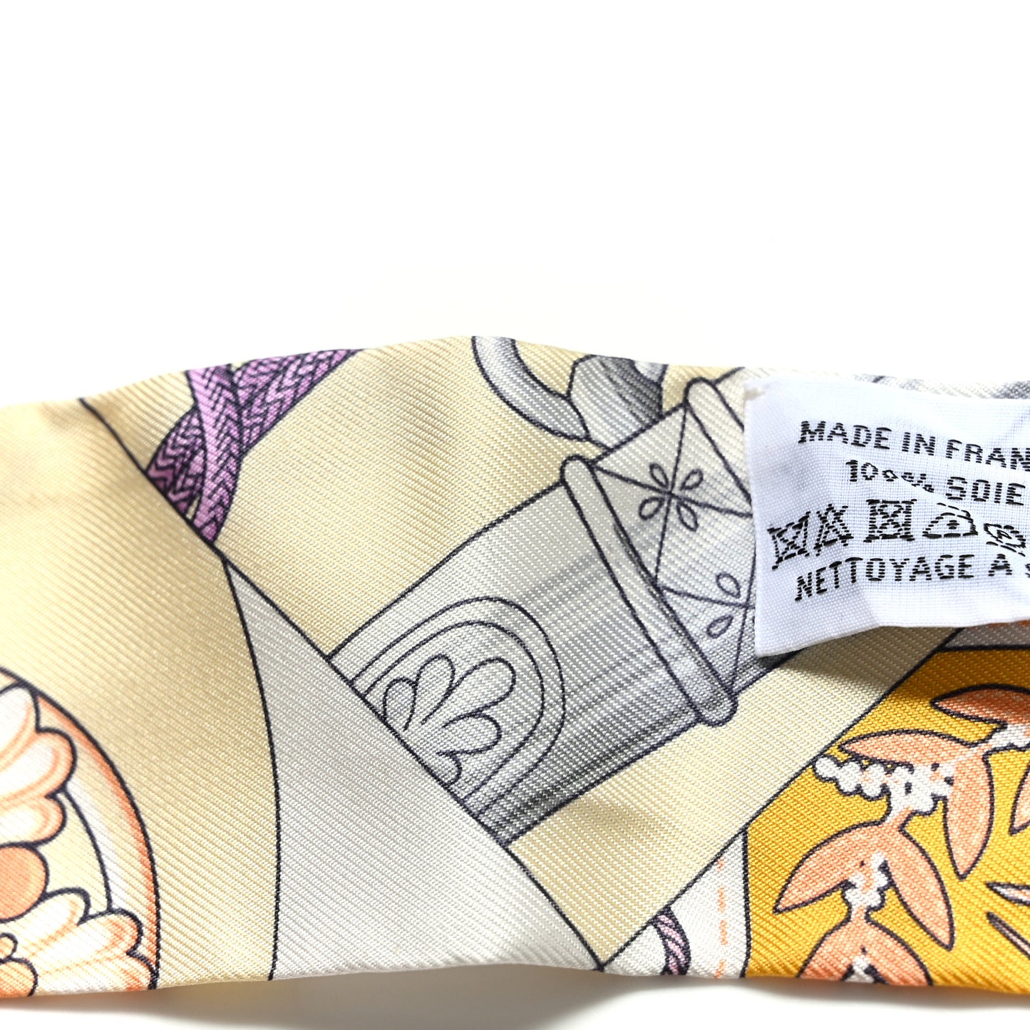 Silk Cliquetis Twilly Bouton D'Or Mauve