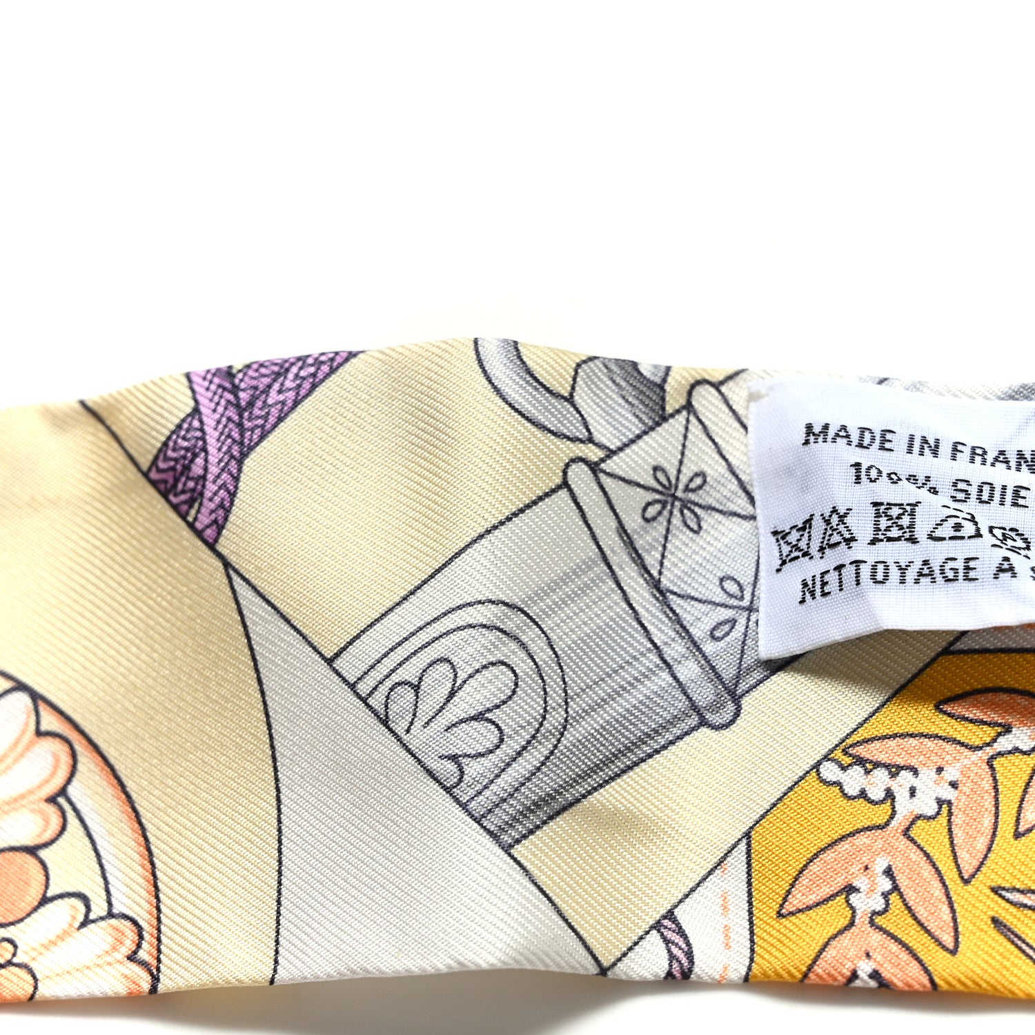 Hermes Silk Cliquetis Twilly Bouton D'Or Mauve 5 of 5