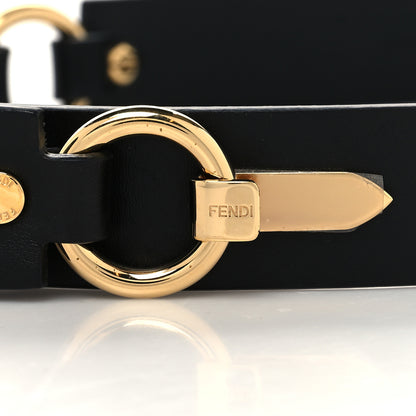Versace X FENDI Calfskin Fendace Logo Belt 85 34 Black 3 of 4