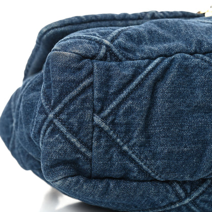 Chanel Denim Quilted Large Chanel 19 Flap Blue 6 of 9