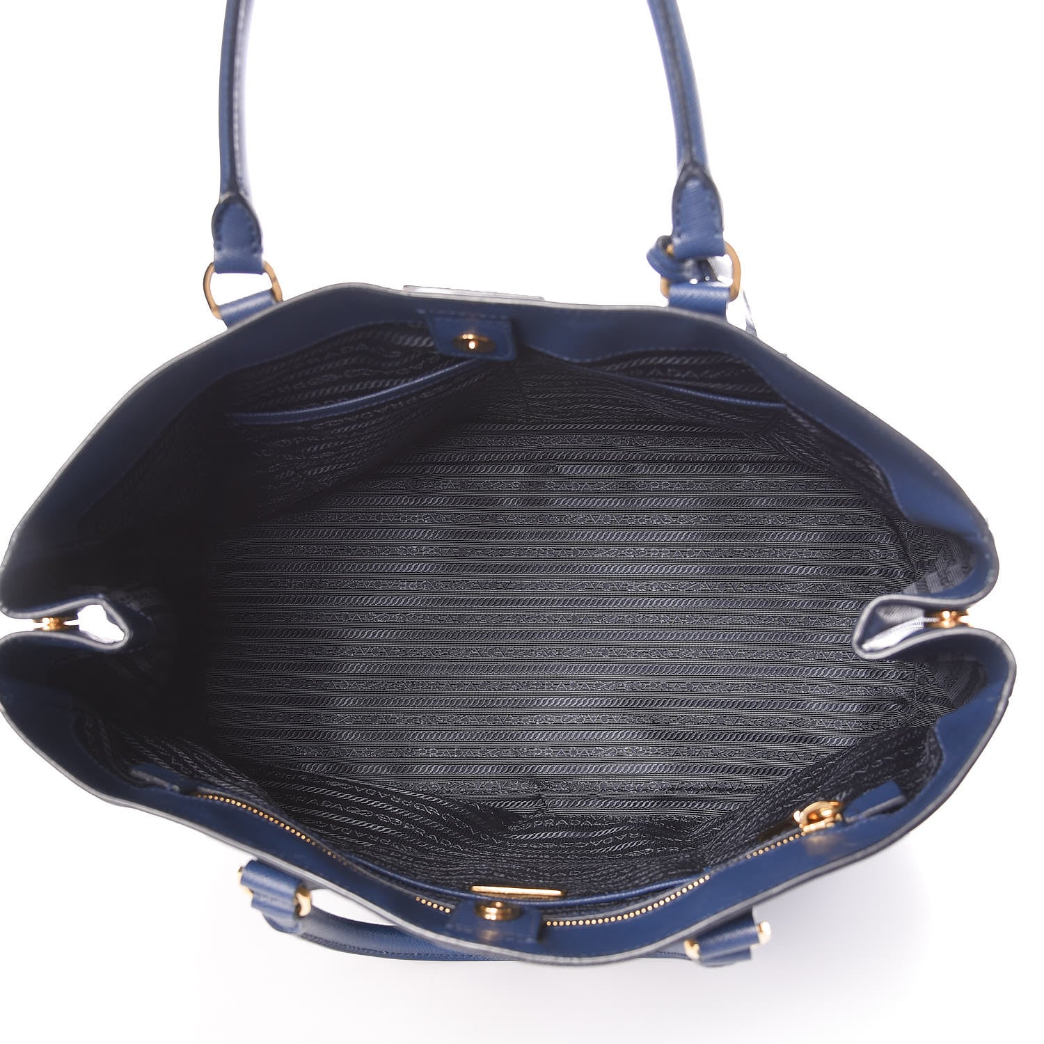 Prada Saffiano Lux Large Tote Bluette 5 of 12