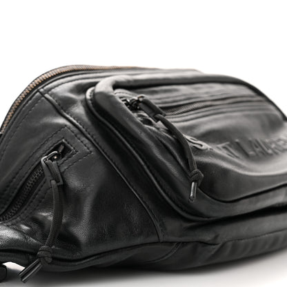 Saint Laurent Lambskin Logo Ripstop Body Belt Bag Black 9 of 11