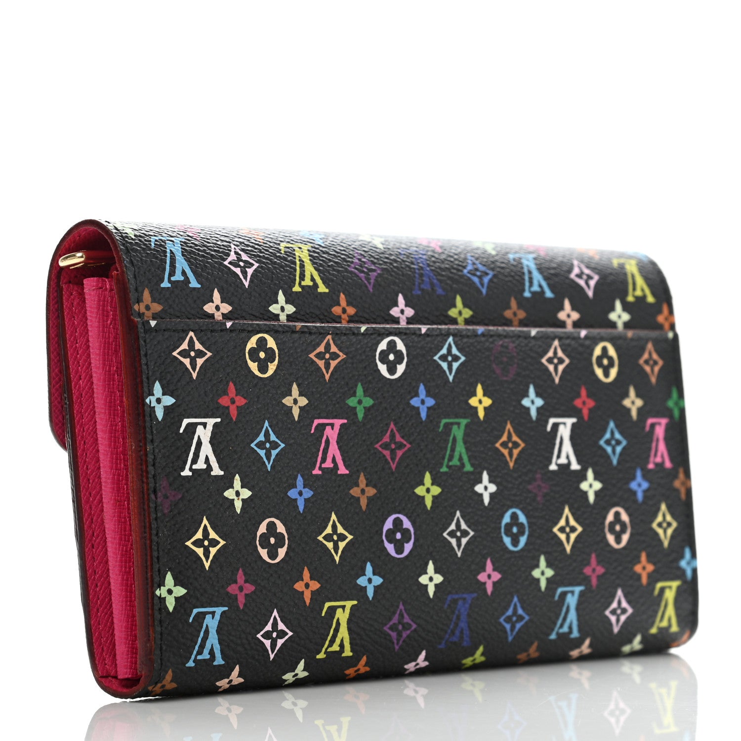 Louis Vuitton Monogram Multicolor Sarah Wallet NM Black Grenade 3 of 8