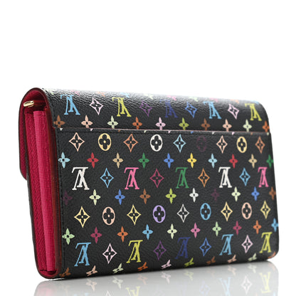 Louis Vuitton Monogram Multicolor Sarah Wallet NM Black Grenade 3 of 8