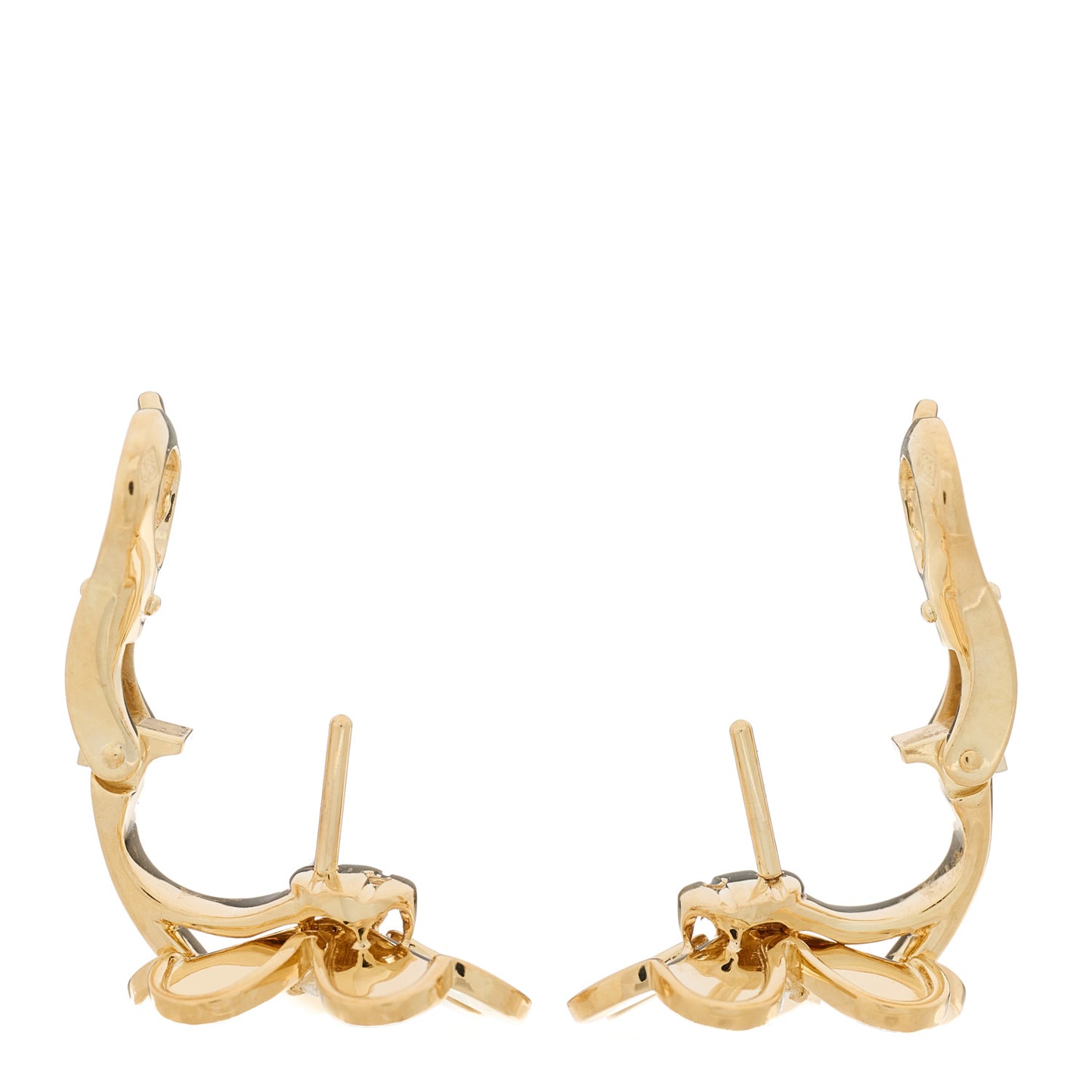18K Yellow Gold Diamond Small Frivole Earrings