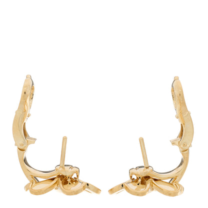 Van Cleef & Arpels 18K Yellow Gold Diamond Small Frivole Earrings 3 of 6