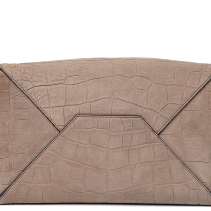 Celine Crocodile Embossed Nubuck Small Belt Cabas Phantom Beige 22 of 33