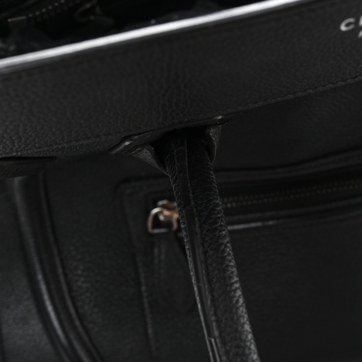 Celine Drummed Calfskin Mini Luggage Black 12 of 12