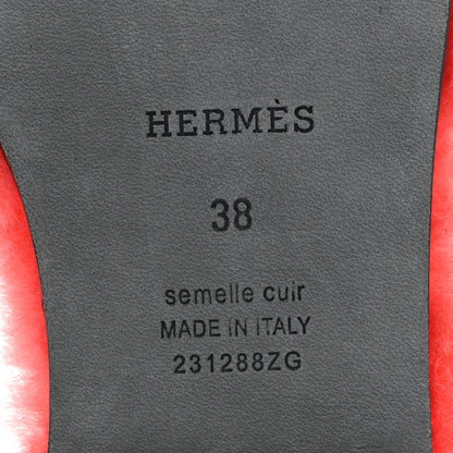 Hermes Woolskin Oran Sandals 38 Rose Du Desert 8 of 8