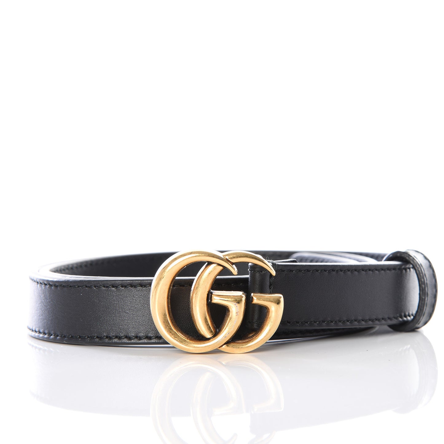 Calfskin Double G 20mm Belt 70 28 Black