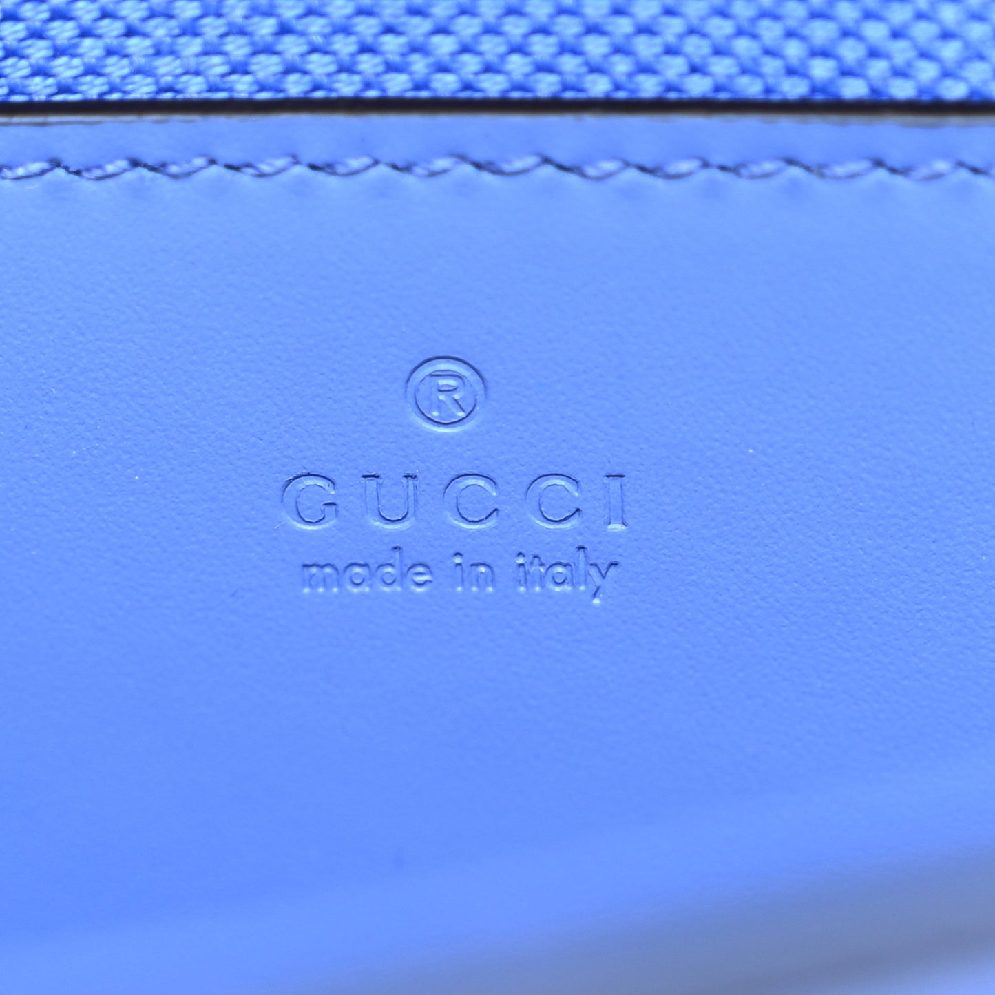 Calfskin GG Super Mini Shoulder Bag Blue