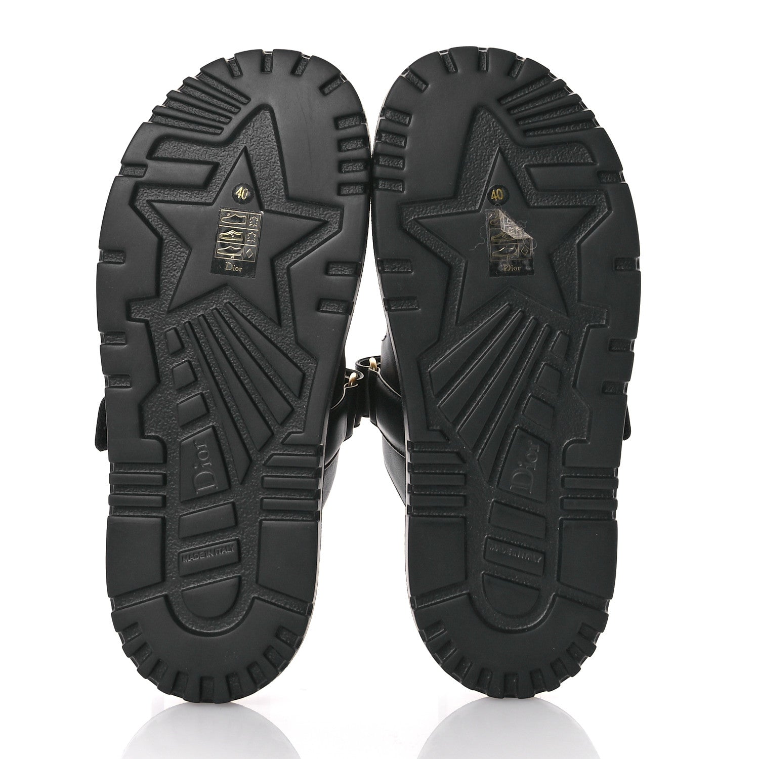 Christian Dior Lambskin Dioract 10mm Sandals 40 Black 6 of 9