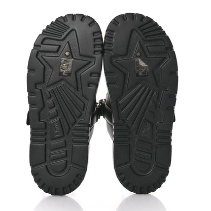 Christian Dior Lambskin Dioract 10mm Sandals 40 Black 6 of 9