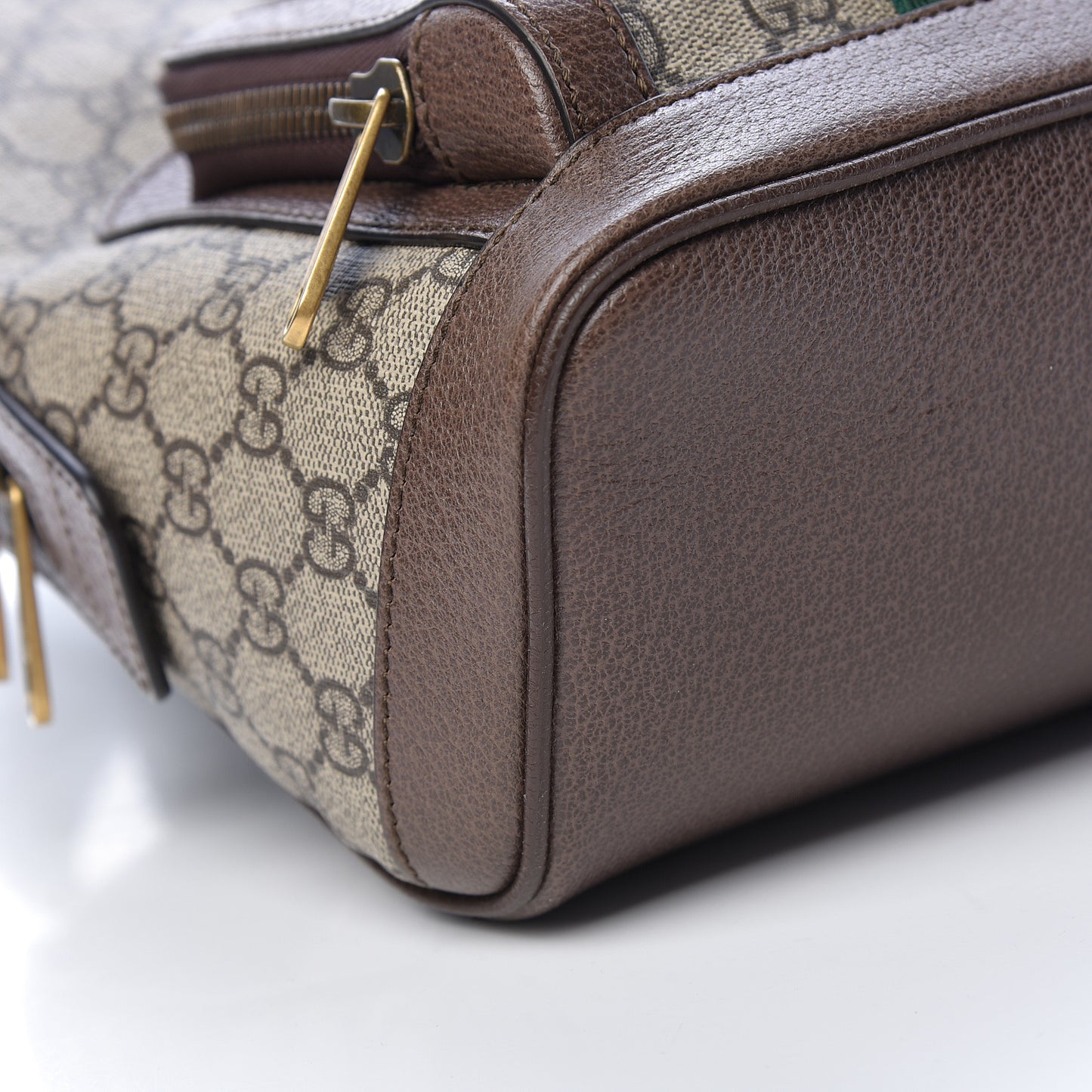 GG Supreme Monogram Calfskin Web Small Ophidia Day Backpack Beige Ebony New Acero