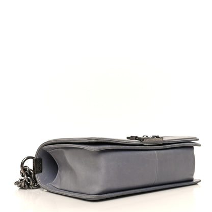 Chanel Calfskin Quilted Medium Boy Flap Grey 4 of 7