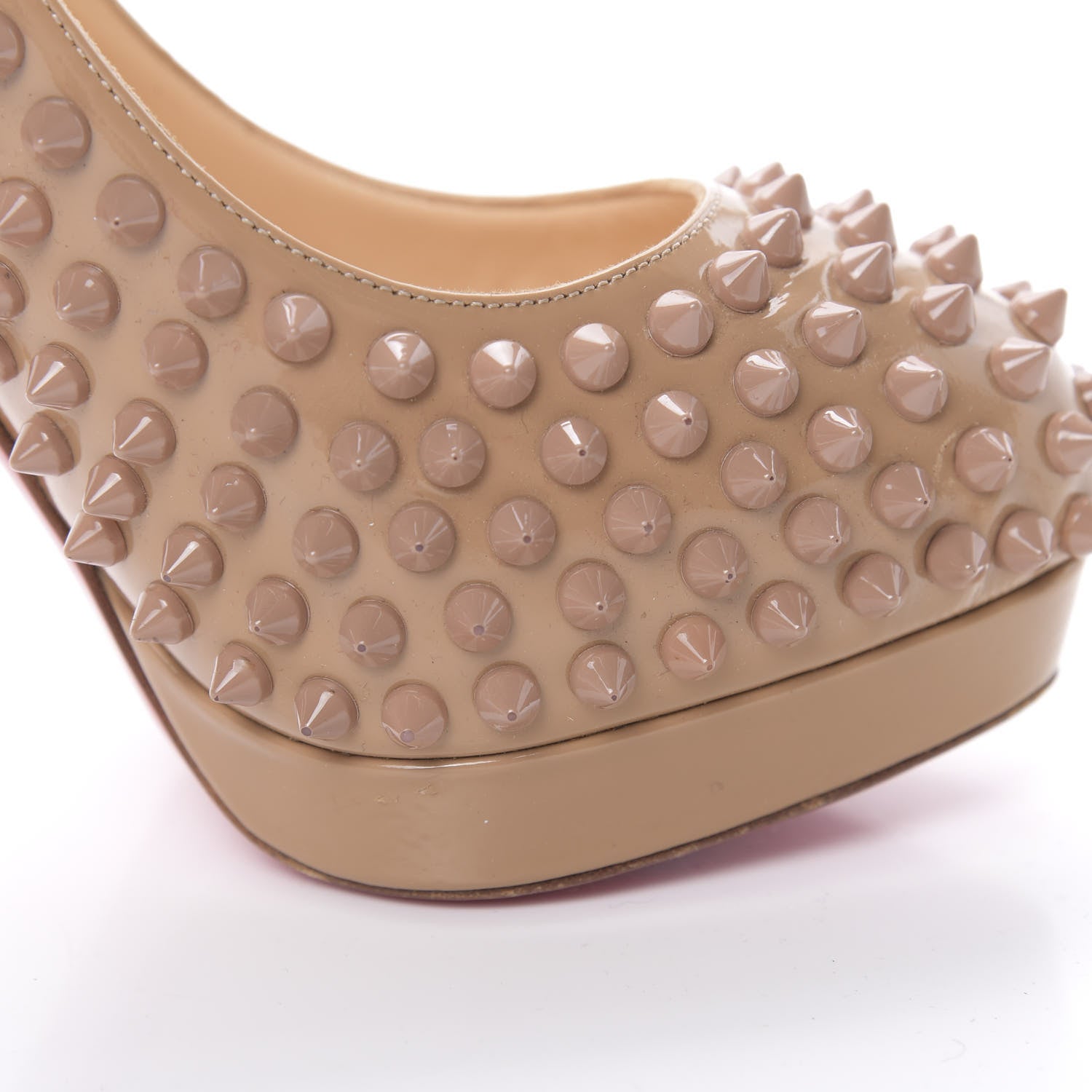 Christian Louboutin Patent Alti Spikes 140 Pumps 40.5 Nude 11 of 12