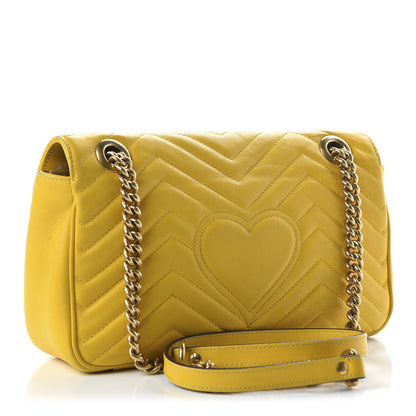 Gucci Calfskin Matelasse Small GG Marmont Shoulder Bag Stone Topaz 2 of 11