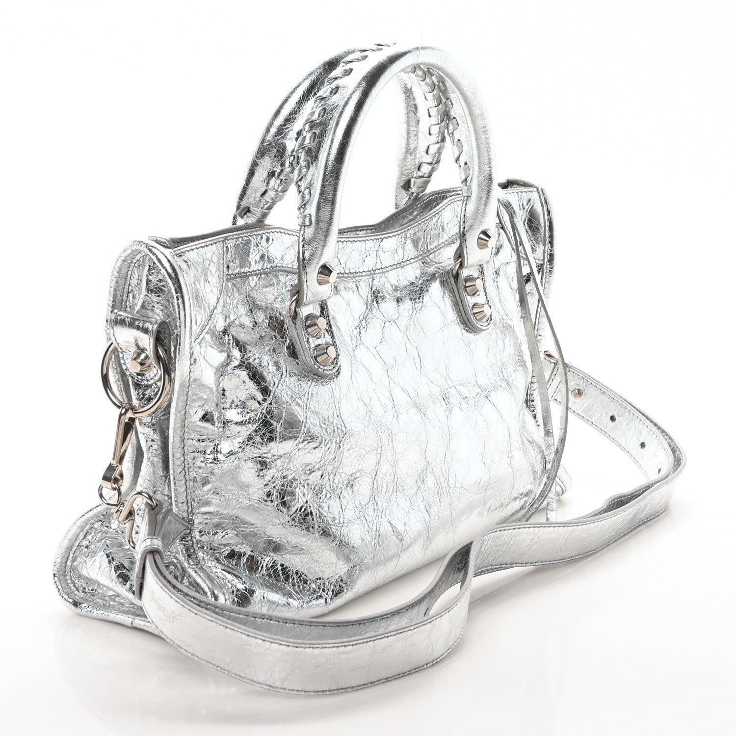 Balenciaga Agneau Silver Hardware Small City Gris Aluminum 3 of 11