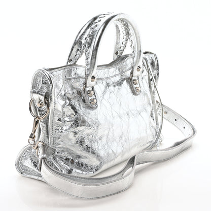 Balenciaga Agneau Silver Hardware Small City Gris Aluminum 3 of 11