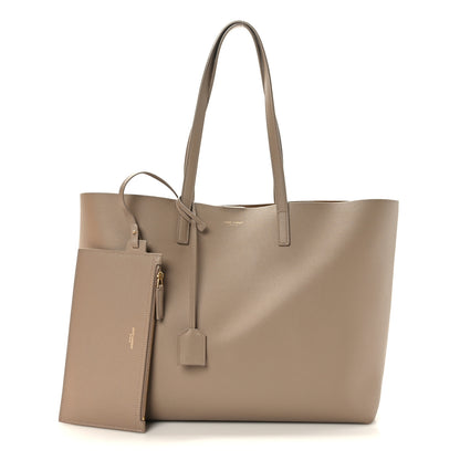 Saint Laurent Calfskin Large Shopping Tote Dark Beige 1 of 10