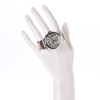 Cartier Stainless Steel 18K Pink Gold 38mm Ballon Bleu De Two Timezone Quartz Watch 2 of 12