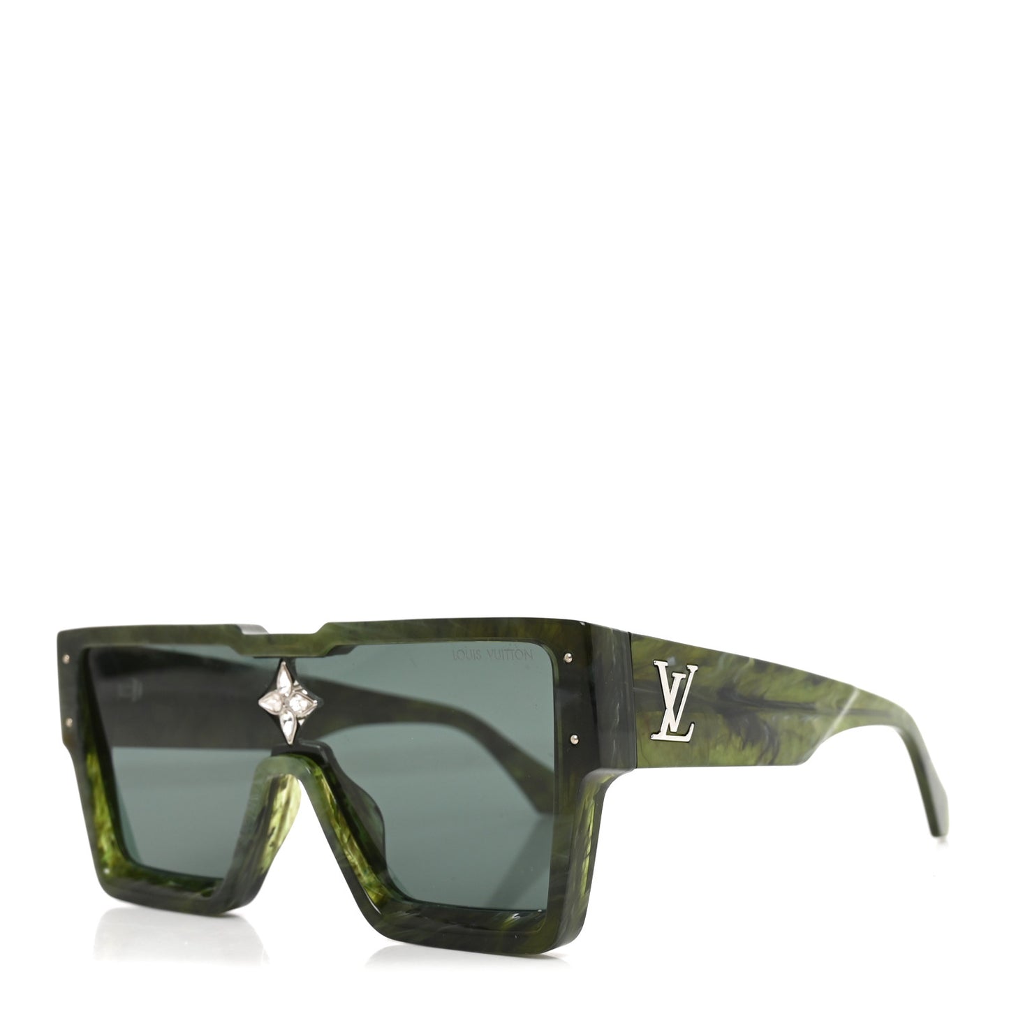 Acetate Marble Effect Swarovski Cyclone Sunglasses Z1552W Green