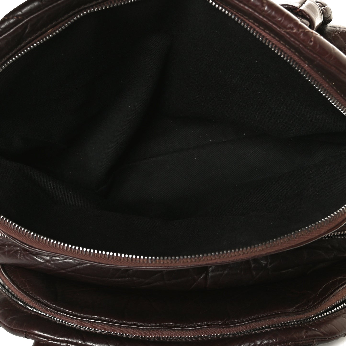 Distressed Lambskin Vintage Ligne Lady Braid Tote Brown