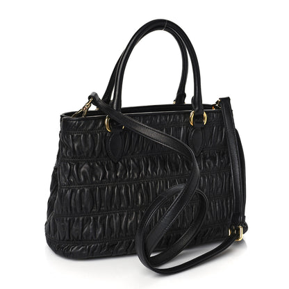 Prada Nappa Gaufre Tote Black 2 of 7