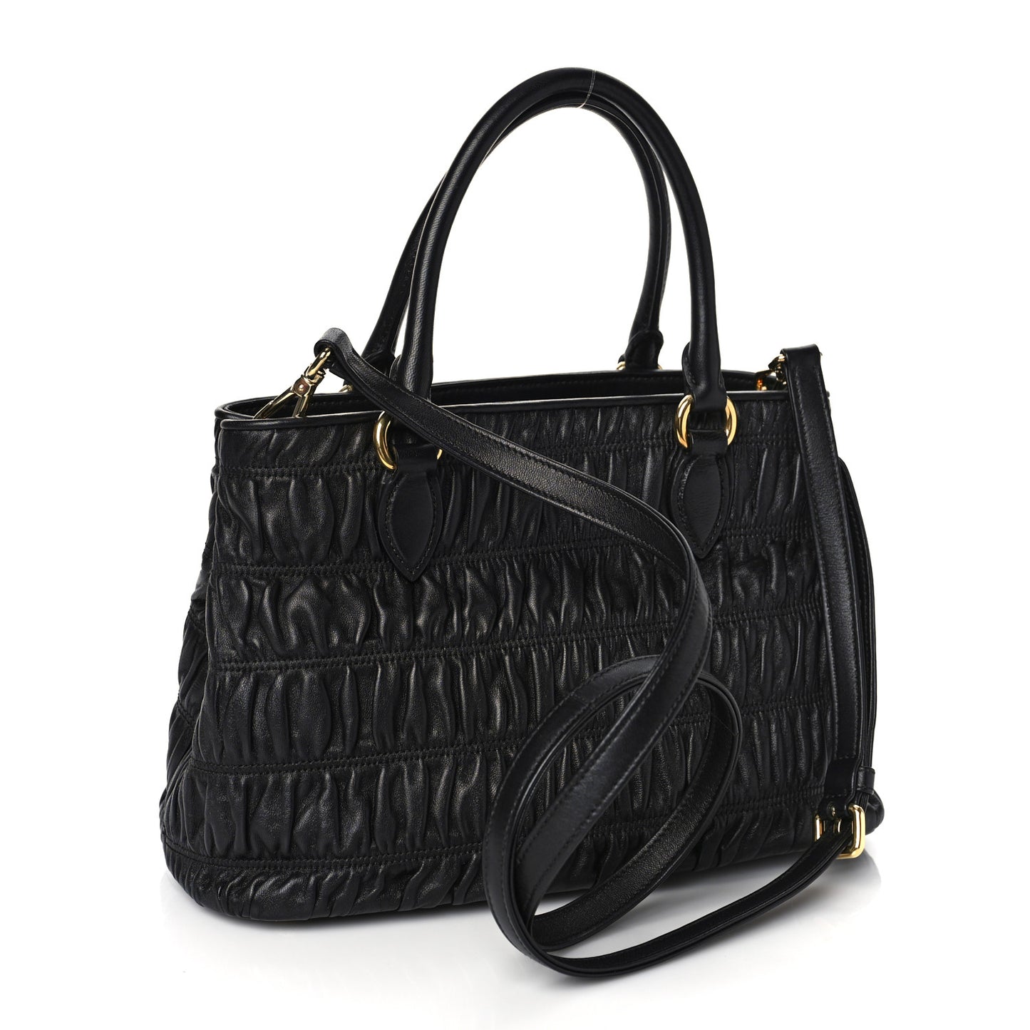 Nappa Gaufre Tote Black